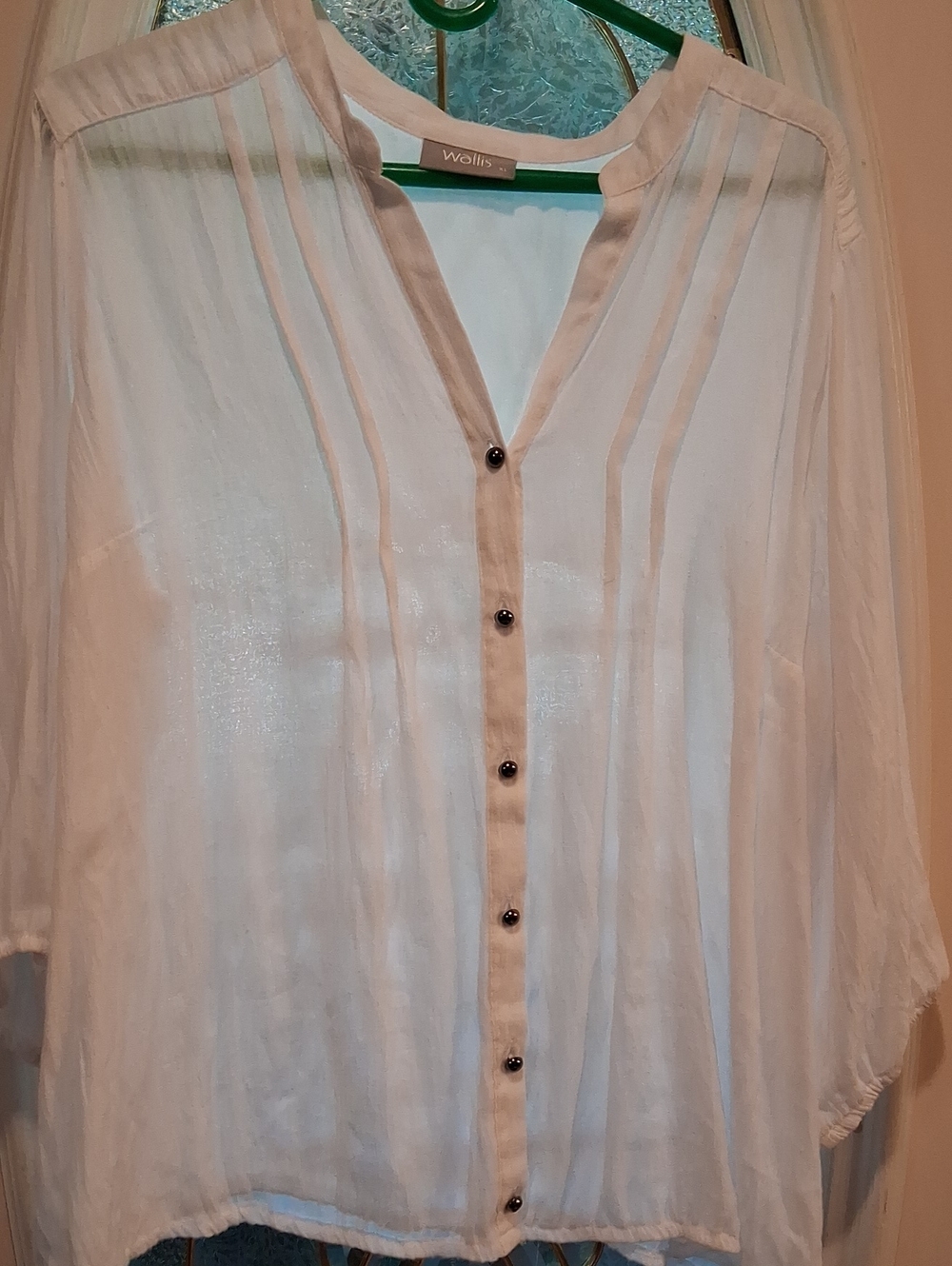 Wallis White Lightweight Pintuck Button-Down Shirt